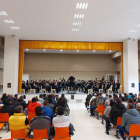 La Banda Municipal de Música de Soria durante su concierto en la cárcel.
