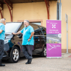 Taxistas esperando viajeros en Soria para conectar con el AVE en Calatayud.