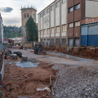 Estado de la obra parada del aparcamiento subterráneo de la calle Doctrina.