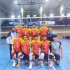 Plantilla del C.V. Río Duero que está compitiendo en Zaragoza.