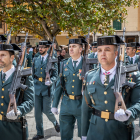 Desfile de guardias civiles en Almazán (Soria).