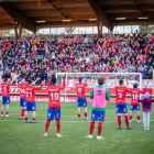 El Numancia supera por 2-0 al Utebo y ya sólo tiene por delante una eliminatoria de cara al ascenso.