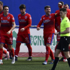 Alfredo Ramo Andrés dirigiendo el partido del Numancia ante el Getafe B.