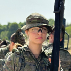 La Princesa Leonor durante unas prácticas militares.