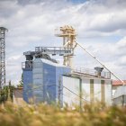 Una de las estaciones meteorológicas de Copiso en la planta de blending de Almazán.