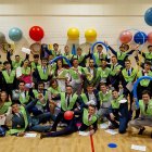 Los alumnos de la primera promoción de Ciencias de la Actividad Física y el Deporte en el gimnasio del Campus.