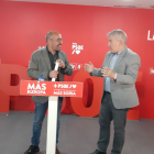 Luis Rey y Javier Antón en la rueda de prensa de este lunes.