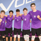 Los cinco jugadores del C.V. Sporting Santo Domingo Infantil que han competido con Castilla y León.