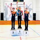 El patinador soriano en el pódium del Campeonato de España.