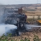 Labores de extinción del incendio.