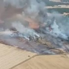 Imagen del incendio desde el aire.