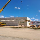 Obras de construcción de la planta Pistelli en Almazán.