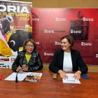 Lourdes Andrés y Silvia San Vicente durante la presentación.