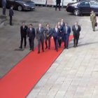 El Rey Felipe VI en la plaza Mayor de Soria.