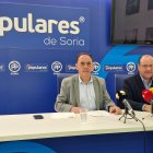 Serrano y Heras durante la rueda de prensa.