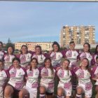 El equipo femenino del Ingenieros de rugby.