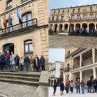 Minutos de silencio por los afectados por las inundaciones en el Levante en la Diputación, el Ayuntamiento de Soria y el de El Burgo de Osma.