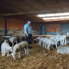 Asier Calleja, uno de los dos pastores de prácticas en Tierras Altas.