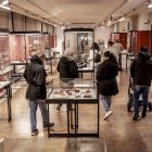 Un grupo de visitantes del Museo Numantino.