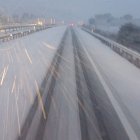 Nieve en autovía en la zona de Medinaceli.