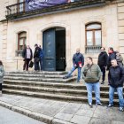 Los delegados sindicales poco antes del Serla.