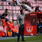 Aitor Calle en el partido de este domingo ante el Avilés.