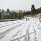 La granizada se dejó sentir en Soria a primera hora de la tarde.