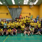 Foto con los ganadores del XXI Torneo Popular de Bádminton.