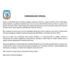 Comunicado del BM Zaragoza en el que reconoce su salto de categoría.