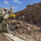 Imagen de la muralla de la calle Alberca, tras el derribo del reformatorio.