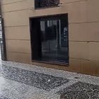 Granizada en la calle Claustrilla.