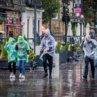 Imagen de lluvias intensas en la capital soriana.