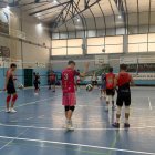 Uno de los equipos del combinado regional durante un entrenamiento en Venta de Baños.