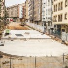 Obras de ampliación del aparcamiento de Doctrina.