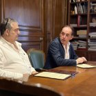 Firma del convenio de colaboración entre la Diputación de Soria y la Cámara de Comercio.