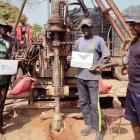 Labores de perforación del pozo.