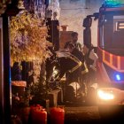 Intervención de los bomberos en la casa siniestrada en Villar del Río.