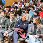 Toni Nadal en el acto de este miércoles junto a la consejera de Educación Rocío Lucas.