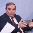 José Luis Sanz Merino, consejero de Movilidad y Transformación Digital, durante una intervención en el club de prensa "Innovación normativa y digitalización: claves para el futuro del transporte en Castilla y León" de El Mundo.