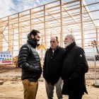 Visita a las obras del edificio Maderaula Lab, dentro del proyecto Construyendo Maderaula, este martes.