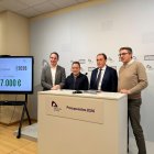 Daniel García, Saturnino de Gregorio, Benito Serrano y Jesús Ángel Peregrina, en la presentación de los Presupuestos.