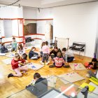 Los más pequeños han podido participar en el taller ‘Un invierno tejido’.