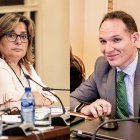 A la izquierda, la diputada socialista, Esther Pérez; a la derecha, el diputado popular, Daniel García.