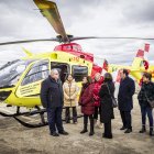 El consejero de Sanidad visita el aeródromo de Garray donde tiene su base el nuevo helicóptero sanitario.