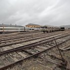 Vías de tren en la provincia de Soria.