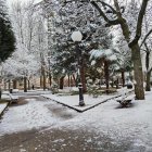 El parque de la Dehesa nevado este febrero de 2026.