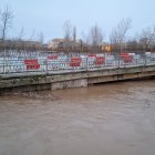 Nivel del Duero en la zona del puente de Almazán (Soria).