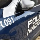 Un vehículo de la Policía Nacional en Soria.