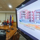 n instante de la presentación del proyecto de las 38 viviendas.