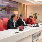 Benito Serrano, Alberto Santamaría y María Ángeles Robles, en la presentación del balance del Semillero.HDS